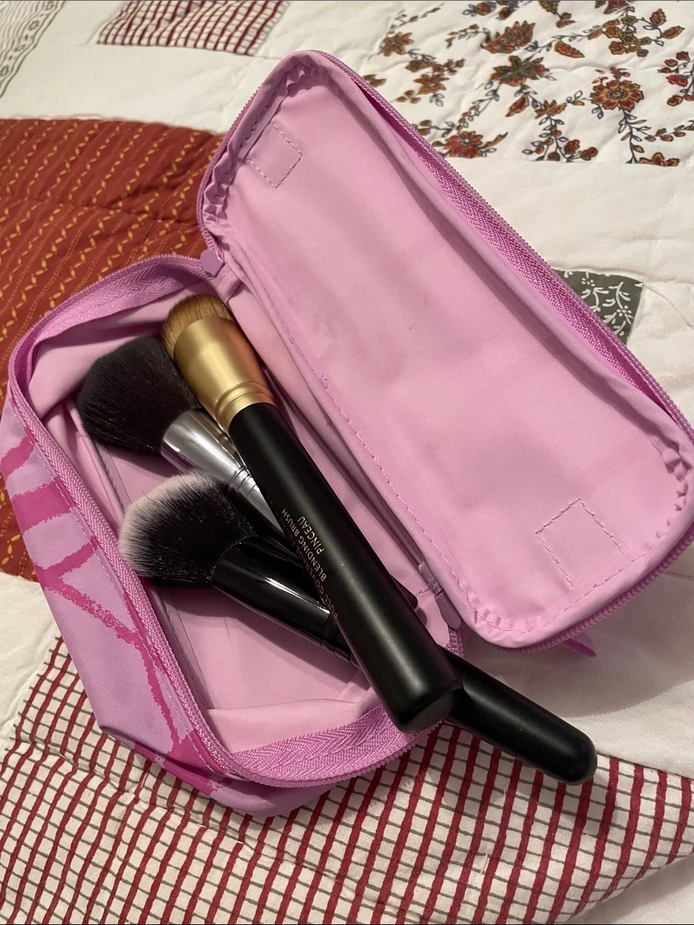 Set of 3 Cosmetic Brushes, one Lancôme, one Laura Geller & one Elf